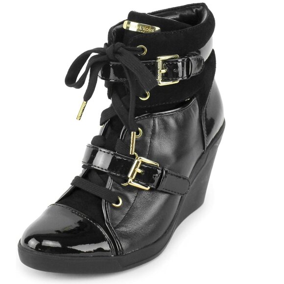 Michael Michael Kors Skid Wedge Black Boot 9.5 M - Picture 7 of 15